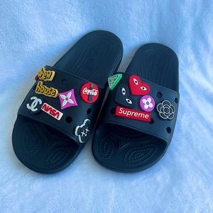 Designer Crocs Slide!  LV|Chanel|Supreme|Drew House|Prada|Comme Des Garcon NWOT